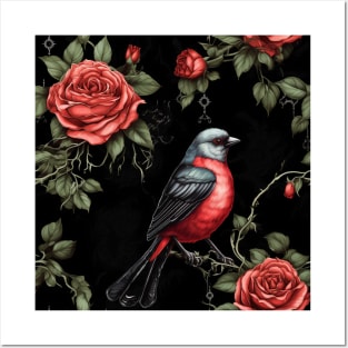 Pine Grosbeak Art Posters and Art